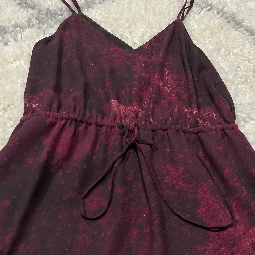 Aritzia Burgundy Midi Dress